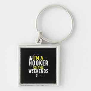 Fisher I Am A Fisher On The Weekend Key Ring