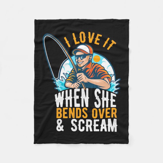 Fisher I Love It When She Scream Fleece Blanket (Front)