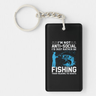 Fisher I Would Just Rather Be Fishing Key Ring