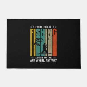 Fisher I Would Rather Be Fishing Doormat