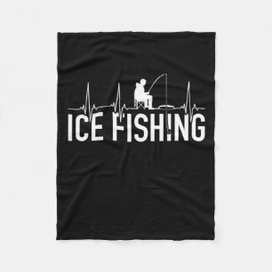 Fisher Ice Fishing Heartbeat Fleece Blanket