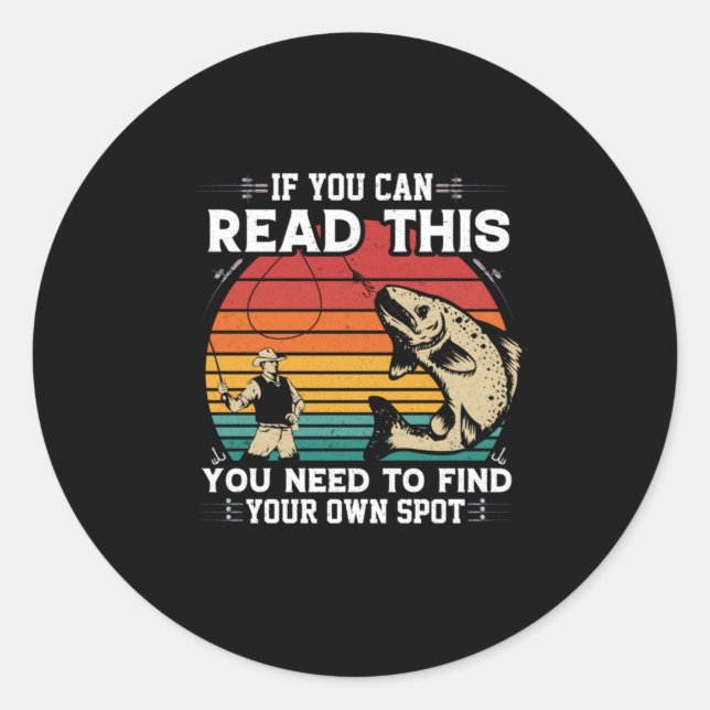 Fisher If You Can Read This Classic Round Sticker (Front)