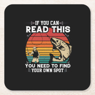 Fisher If You Can Read This Square Paper Coaster