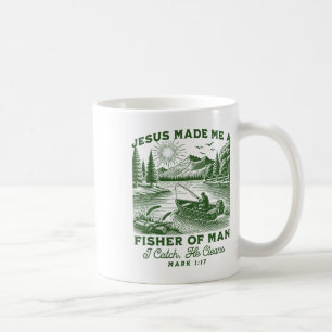 Fisher Of Man Mark 117 Christian Scripture Jesus F Coffee Mug