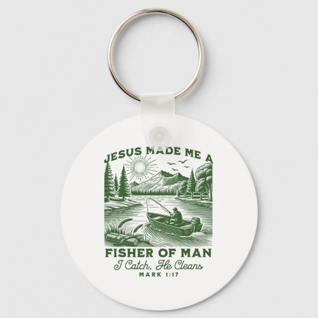 Fisher Of Man Mark 117 Christian Scripture Jesus F Key Ring (Front)