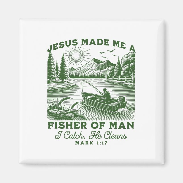 Fisher Of Man Mark 117 Christian Scripture Jesus F Magnet (Front)
