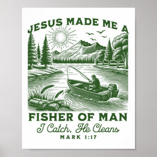 Fisher Of Man Mark 117 Christian Scripture Jesus F Poster