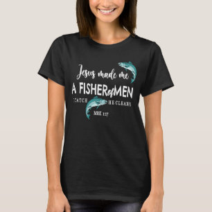 Fisher Of Men Christian Faith Fishing Dad T-Shirt