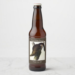 Fisher (Pennant's Marten or Cat Fisher) by Audubon Beer Bottle Label