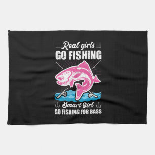Fisher Smart Girls Go Fishing Tea Towel