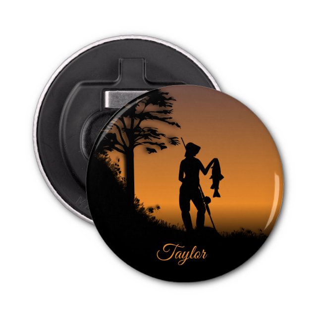 Fisher Woman at Dusk Personal Bottle Opener (Front)