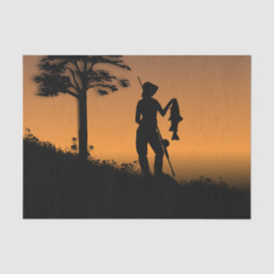 Fisher Woman at Dusk Tissue Paper