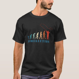 Fisherlution Fisherman Evolution Nymphing Fly Fis T-Shirt