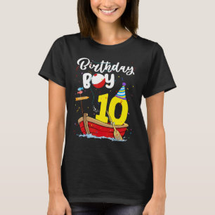 Fisherman 10th Birthday Boy Fishing 10 Year Old Th T-Shirt