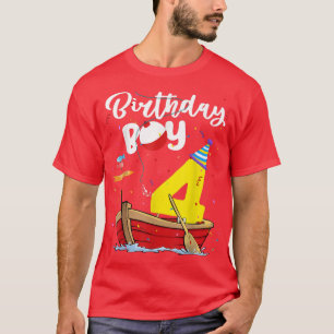 Fisherman 4th Birthday Boy Fishing 4 Year Old Them T-Shirt