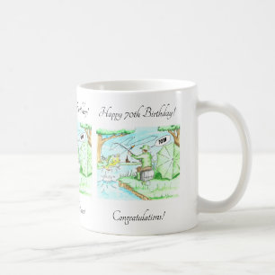 Fisherman 70th Birthday Coffee Mug