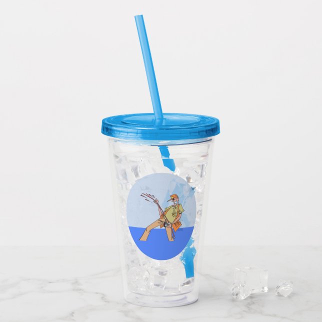 Fisherman acrylic tumbler (Front Ice)