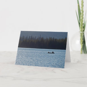 Fisherman and Son, Blank Greeting Card