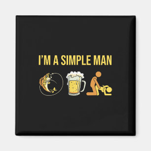 Fisherman - Angler Angling Fishing Im A Simple Man Magnet