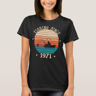 Fisherman Angler born 1971 Birthday Gift T-Shirt