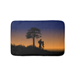 Fisherman at Dusk Bath Mat