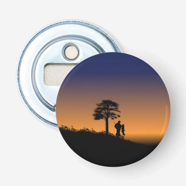 Fisherman at Dusk Bottle Opener (Front)