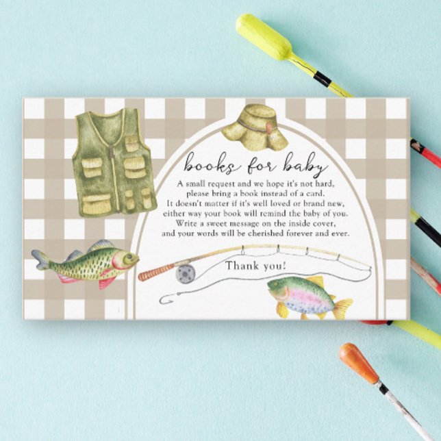 Fisherman baby shower - books for baby ticket enclosure card (Creator Uploaded)