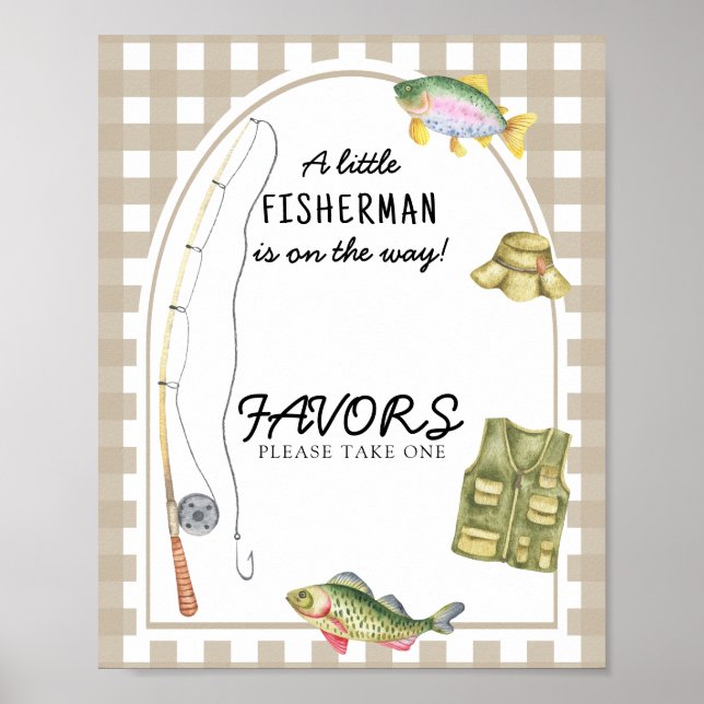 Fisherman Baby shower Favours Poster (Front)