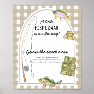 Fisherman baby shower - Guess the sweet mess Poster