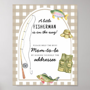 Fisherman baby shower - Help the Busy Mom-to-Be Poster