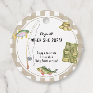 Fisherman Baby Shower - Pop it! When she pops Favour Tags