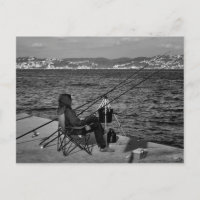 Fisherman by Bosphorus in Istanbul