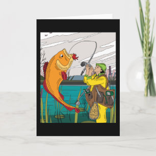 Fisherman Catches Big Fish Card