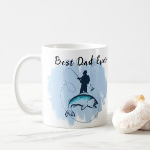 Fisherman Catching Large Fish Best Dad Ever Mug
