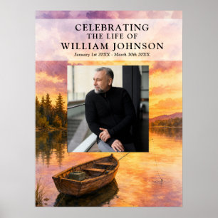 Fisherman Celebration of Life Photo Welcome Sign