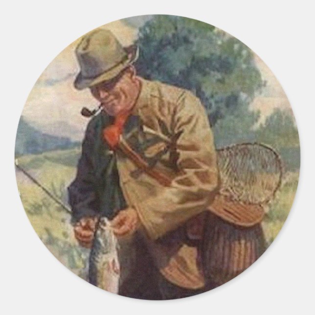 Fisherman Classic Round Sticker (Front)