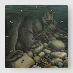 Fisherman Clock Fishing Bear Wall Clocks Gifts