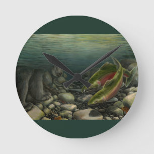 Fisherman Clock Fishing Bear Wall Clocks Gifts