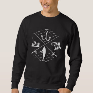 Fisherman Compass Father s Day Fishing Gear Sweatshirt