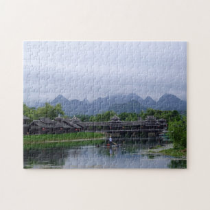 Fisherman & Cormoran, South China /landscape Jigsaw Puzzle