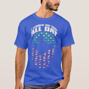 Fisherman Dad All Day Fishing Fathers Day Sunset U T-Shirt