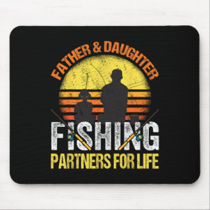 Fisherman Dad And Daughter Fishing Partners For Li Mouse Pad