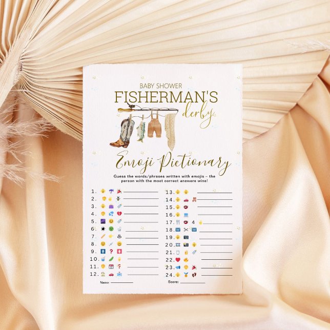 Fisherman Derby Baby Shower Emoji Pictionary Game (Creator Uploaded)