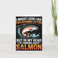 Fisherman Fish Angler Thinking About Salmon Fishin