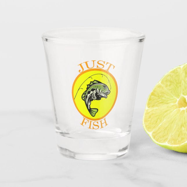 Fisherman Fish Shot Glass (Front)