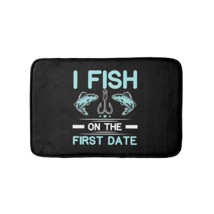 Fisherman Fishing Fisher Fish Catcher Fish     Bath Mat