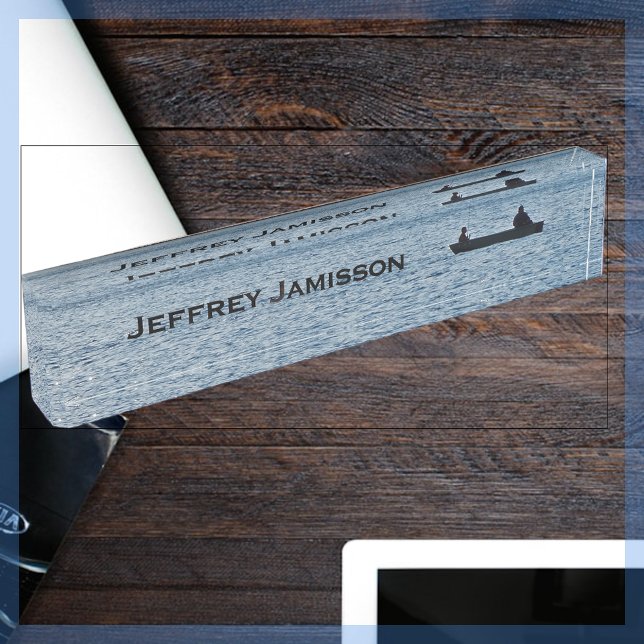 Fisherman, Fishing Personalised Name Acrylic Nameplate (Creator Uploaded)