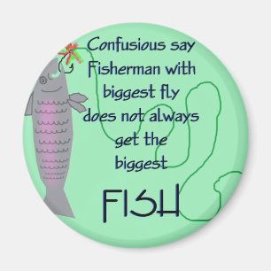 Fisherman Fly Joke Magnet