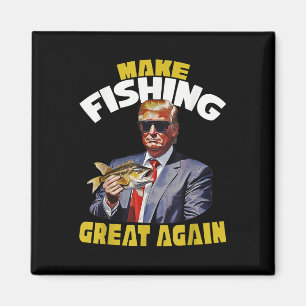 Fisherman For Trump 2024 Trout Fishing, Trump Fish Magnet