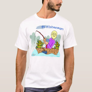 Fisherman Funny Cartoon T-Shirt